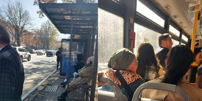 Алматы әкімі аялдамада жарты сағат автобус күткен