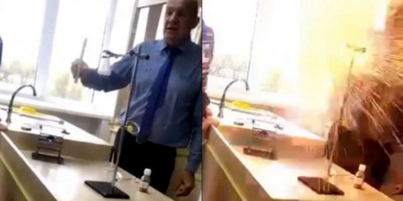 Ресейде химия сабағында жарылыс болды (ВИДЕО)