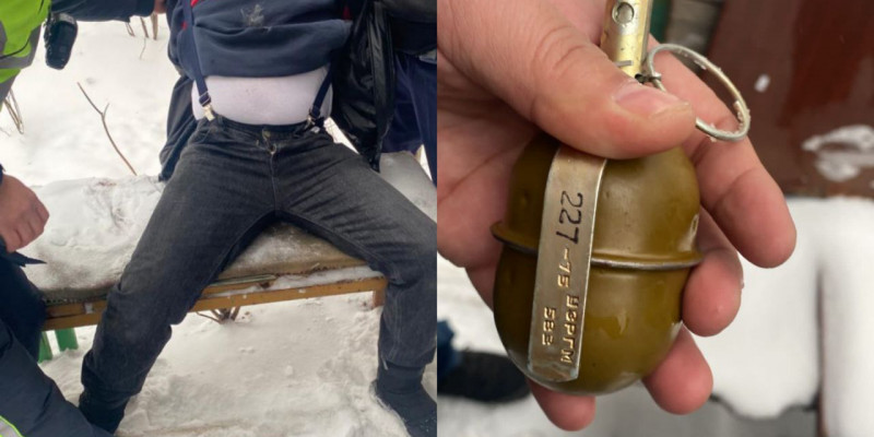Павлодарда граната жармақ болған ер адам ұсталды