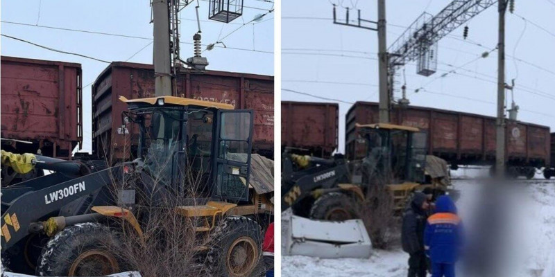 Жүк көлігі пойызбен соқтығысып, жүргізуші мерт болды
