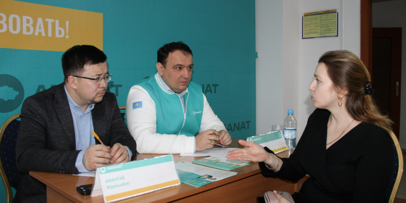 Павлодарда «AMANAT» партиясының қосымша қоғамдық қабылдау бөлмесі ашылды