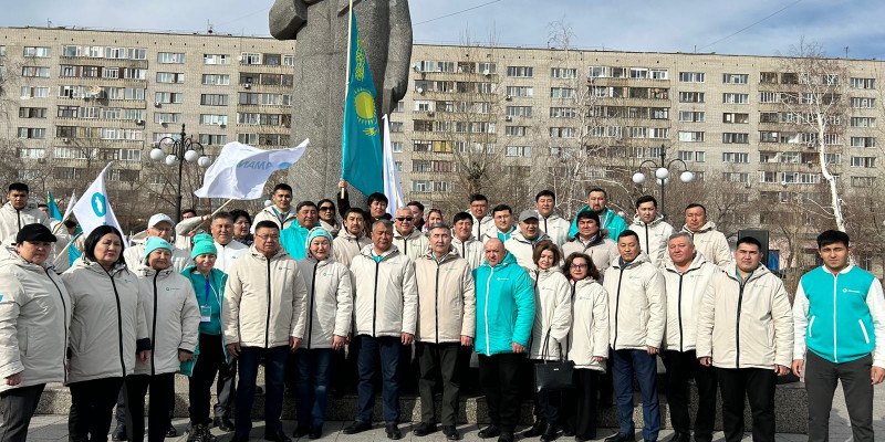 AMANAT»: Абай облыстық сайлауалды штабы патриоттық акция өткізді