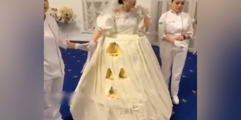 Торттан көйлек киген кондитер туған күнін ерекше атап өтті