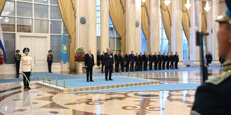 Ақордада Владимир Путинді салтанатты қарсы алу рәсімі өтті