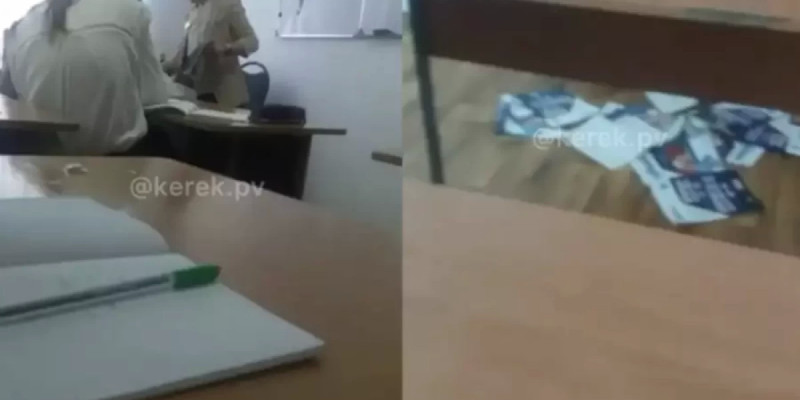 Оқулықтарды еденге лақтырған мұғалімнің әрекеті дау туғызды