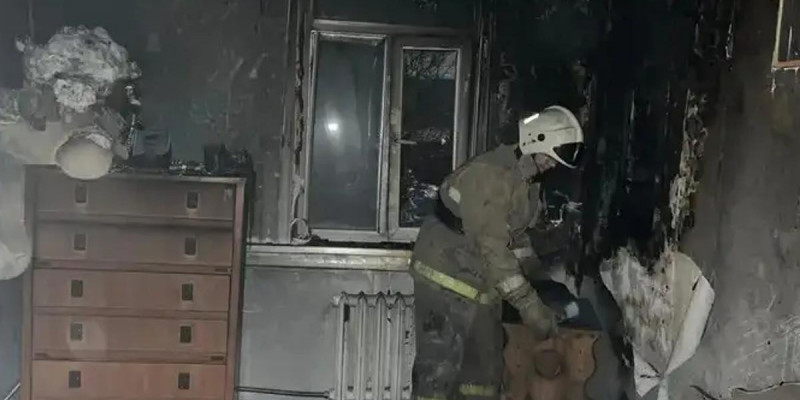 Риддерде үй жылытқышының салдарынан пәтер өртеніп кетті