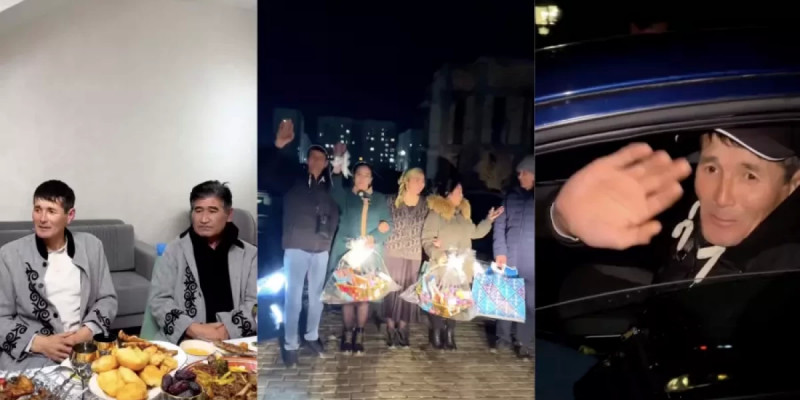 Танымал блогер Ырысбала Икрамбай көпбалалы 2 отбасыға көлік табыстады