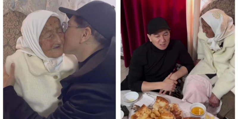 Сәкен Майғазиев өзін іздеп жүрген әжеймен кездесіп, елді сүйсінтті