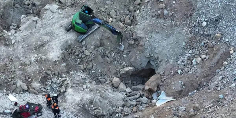 Майқайыңда опырылған жерде жарық пайда болды