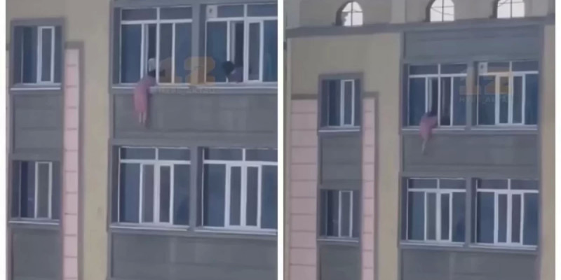 Ақтауда 5-қабаттан секіріп кетпек болған қыз іздестіріліп жатыр (ВИДЕО)
