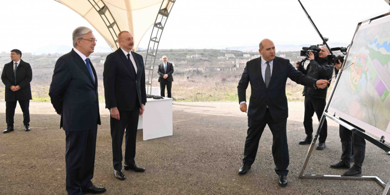 Қазақстан мен Әзербайжан президенттері Физули қаласын дамытудың бас жоспарымен танысты