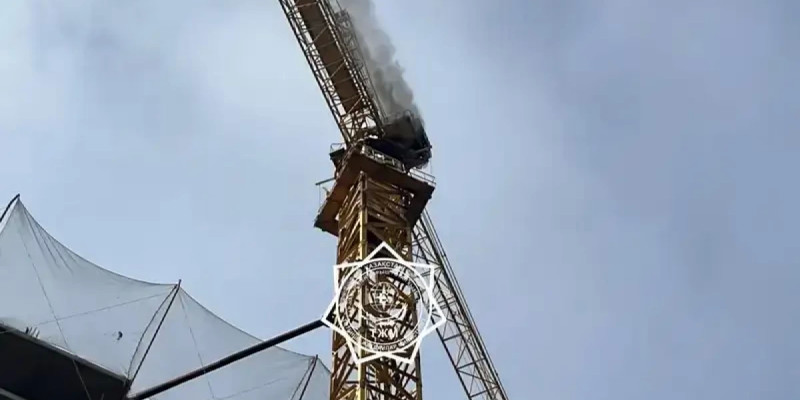 Астанада мұнара кранынан өрт шықты