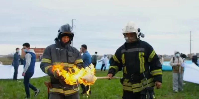 Астанада құны 50 млн теңге болатын 10 тонна насыбай өртелді