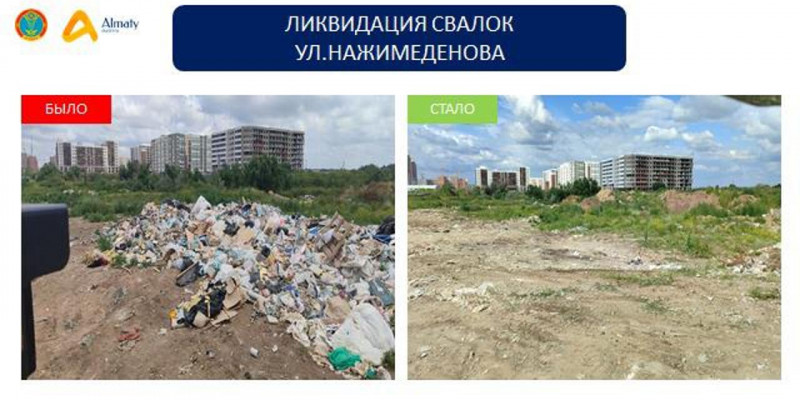 Астанада 100-ден астам қоқыс үйінділері жойылды