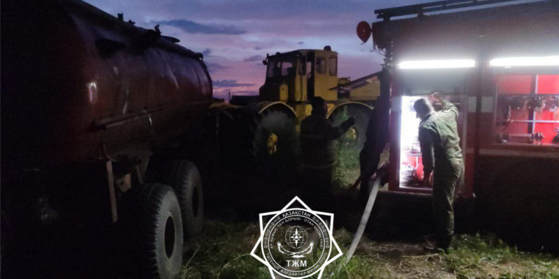 Ақмола облысында бірнеше тонна шөп өртеніп кетті