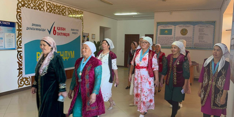 Референдум: Қызылорда облысында батыр аналар дауыс берді