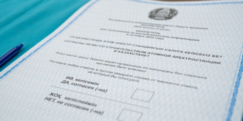 Референдум: Тұрғындардың 64 пайызға жуығы дауыс берді