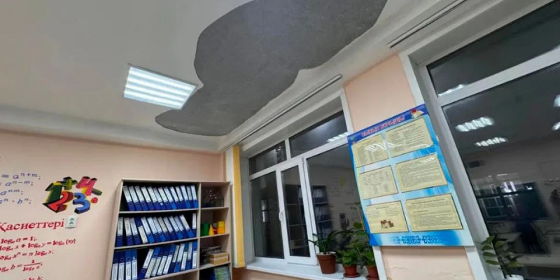 Петропавлда мектептің төбесі опырылып, 3 бала зардап шекті