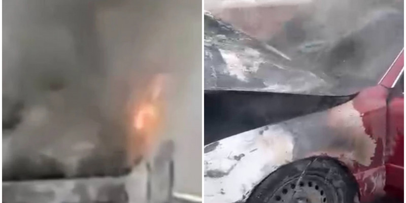 Алматыдағы әуежай тұрағында көлік өртеніп кетті