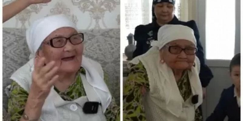 Түркістан облысында 100 жастағы қария TikTok желісінде видео түсіріп жүр