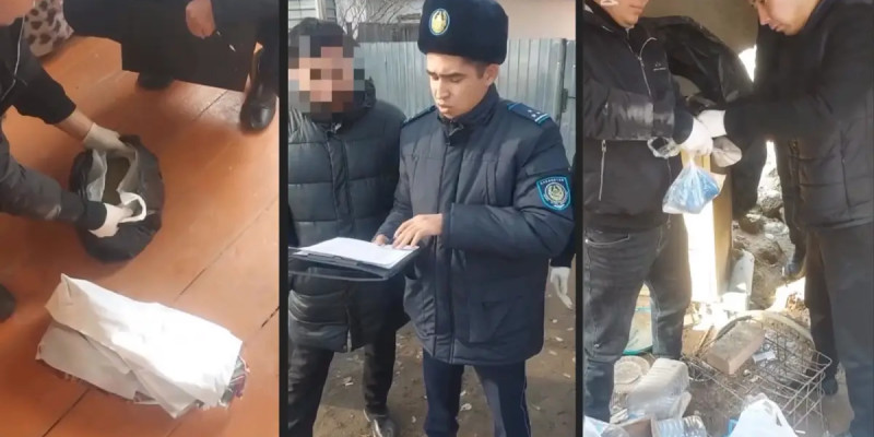 Шу тұрғыны балалар ойнайтын алаңда есірткі өртеген (ВИДЕО)
