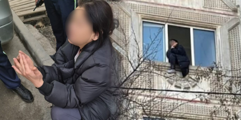Алматыда тағы бір әйел тұрғын үйдің терезесінен секірмек болған