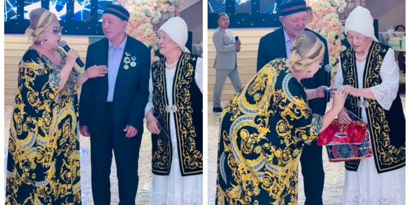 Мақпал Жүнісова тағы бір бриллиант сақинасын өзге адамға сыйлады (ВИДЕО)