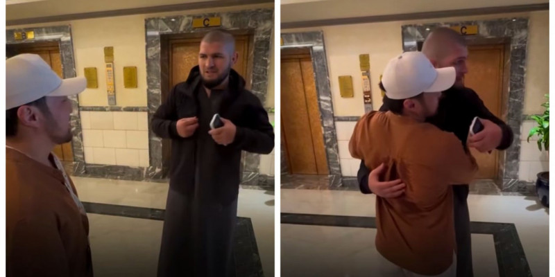 Елдос Сметов Хабиб Нурмагомедовпен кездесіп қалды (ВИДЕО)