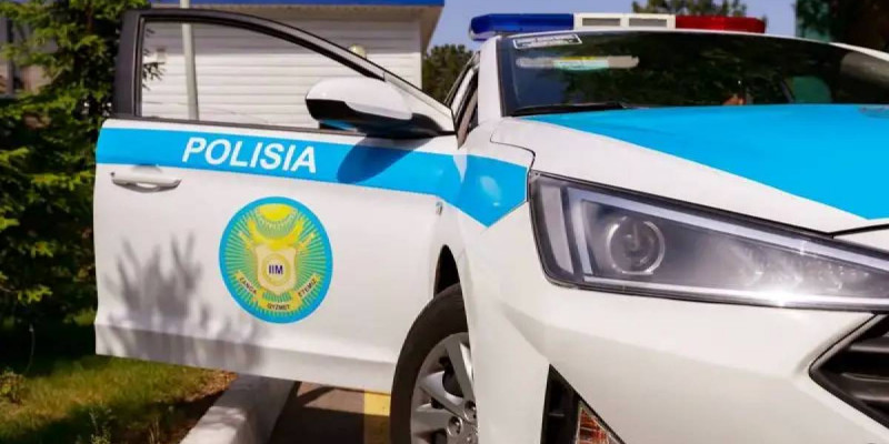Түркістан облысында полицей қызметтік көлікпен аударылып қалған