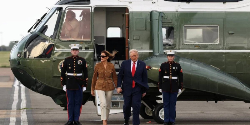 Трамптың тікұшағы Лутон әуежайына шұғыл түрде қонды