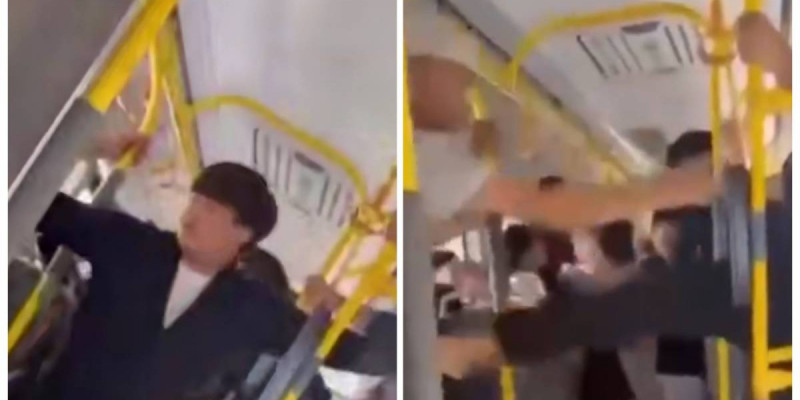 Астанадағы автобустардың бірінде жолаушылар төбелескен (ВИДЕО)