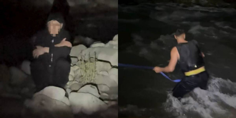 Алматы облысында полицейлер су ортасында қалған адамды құтқарып қалды