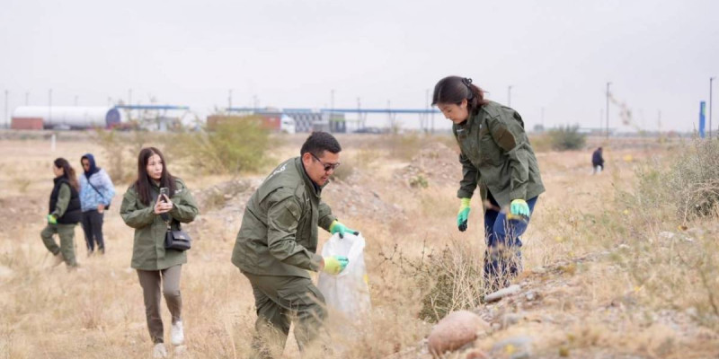 «Taza Qazaqstan»: Жамбыл облысының аумағында 90 тоннадан астам қоқыс жиналды