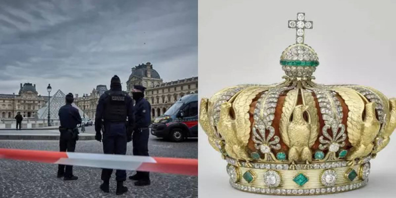 "Наполеоннан қалған жәдігерлер": белгісіз біреулер Лувр мұражайын 4 минутта тонап кетті