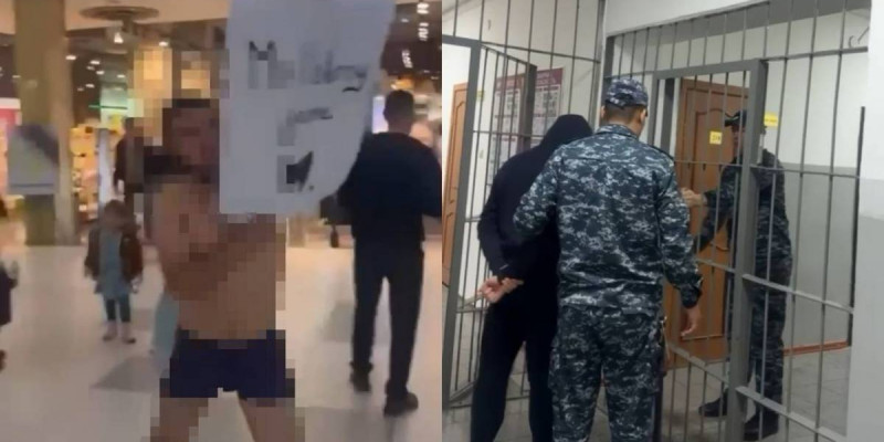 Астана тұрғыны сауда орталығында жалаңаш жүгірген