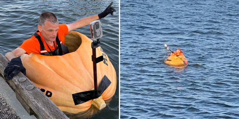 Америкалық фермер асқабақтан қайық жасап, рекорд жаңартты