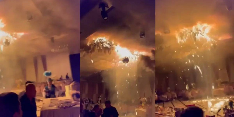 Қазығұртта той кезінде отшашудан өрт шыққан (ВИДЕО)