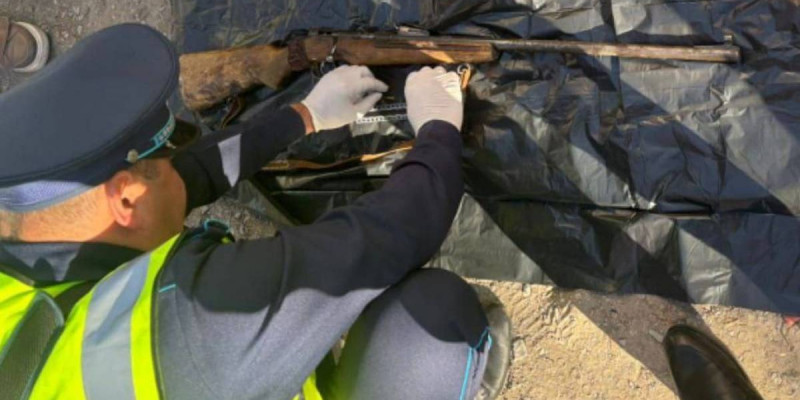 Түркістан облысында тұрғыннан заңсыз сақталған қару тәркіленді