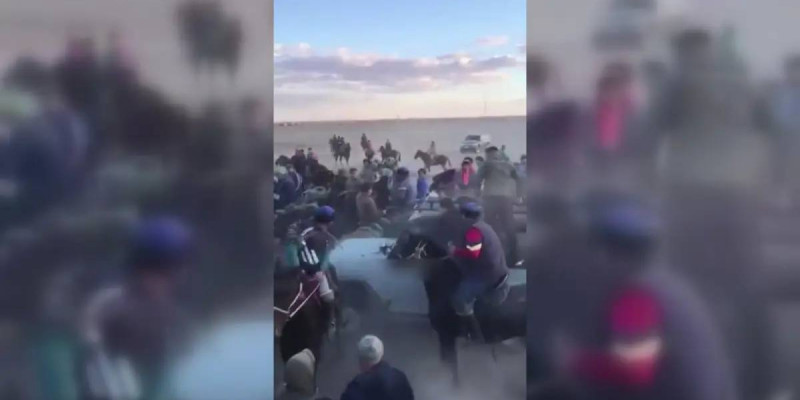 Қызылордада көкпар кезінде көлік жүргізушісі жылқыларды қағып кетті