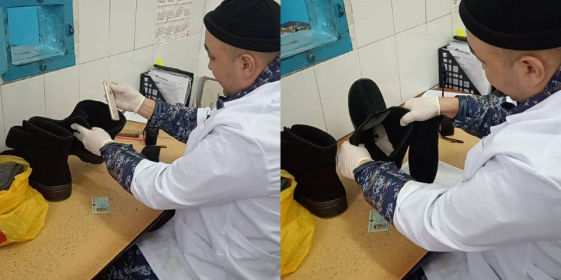 «Аяқ киімге жасырған»: Павлодарда абақтыға телефон алып кірмек болған жас жігіт ұсталды