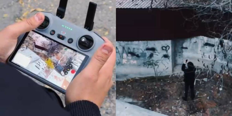 Шымкентте полицейлер дрон арқылы есірткі жасырған жігітті ұстады