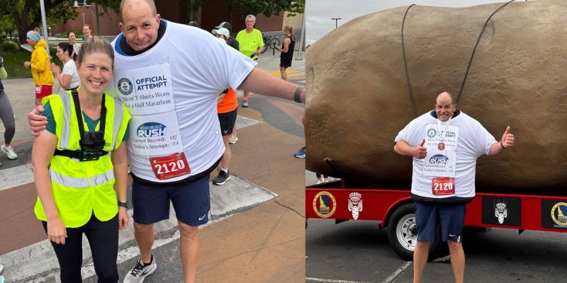 137 футболка киіп марафон жүгірген адам Гиннес рекордын жаңартты