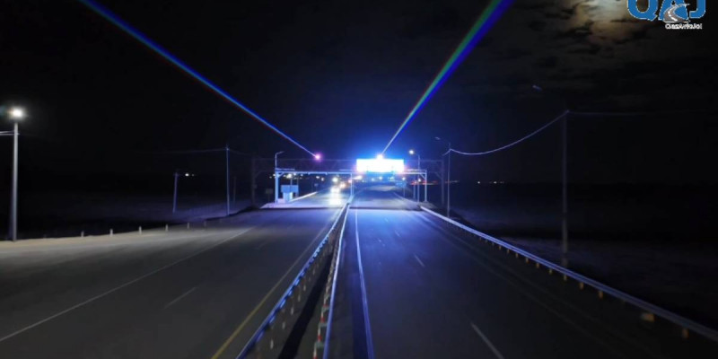 Қарағанды – Балқаш автожолында 14 кешенді лазерлік жарық орнатылды