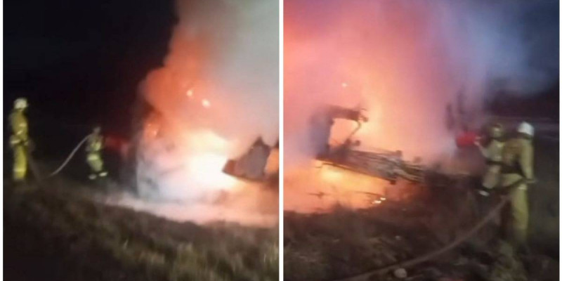 Астана маңындағы ауылда автобус экскаваторға соғылып, бірнеше адам ауыр жарақат алды