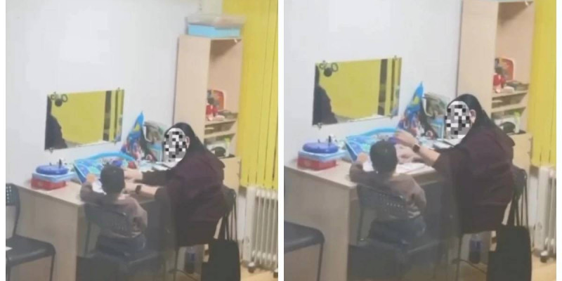 Қарағанды облысында логопед сабақ кезінде баланы ұрып жіберген (ВИДЕО)