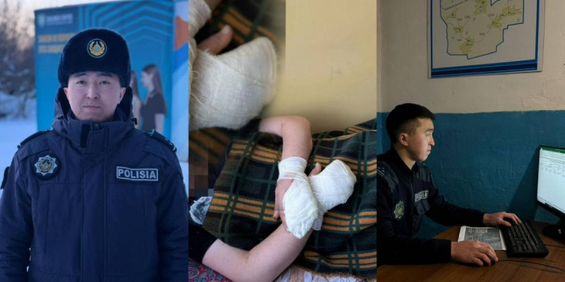 СҚО-да полицей -30 градус аязда тұрғынды өлімнен аман алып қалды