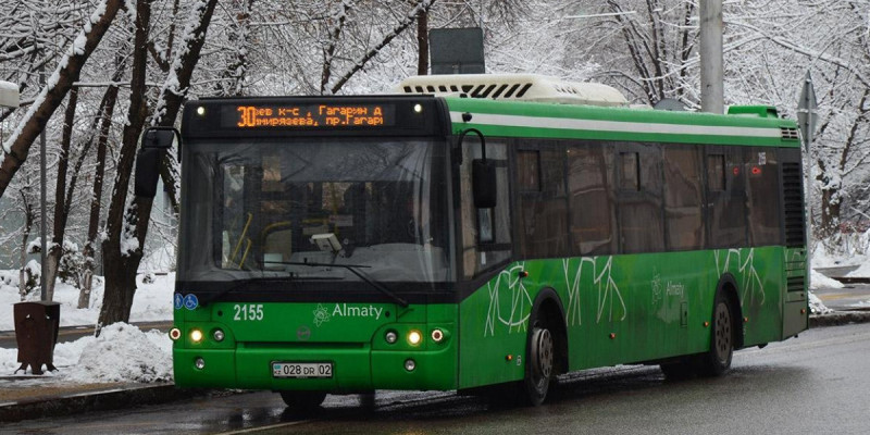 Алматыда автобус жүргізушісі рөлде келе жатып көз жұмды