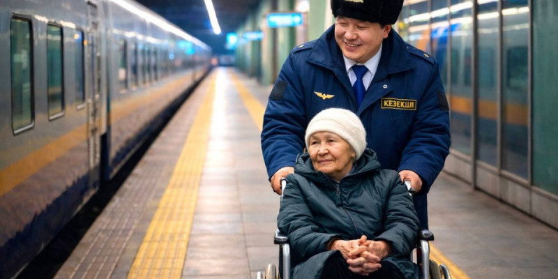 Вокзалдарда мүмкіндігі шектеулі жолаушыларға жаңа қызмет іске қосылды