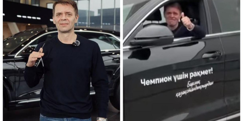 «Көзіне жас алды»: Белгілі кәсіпкер Михаил Шайдоровтың әкесіне көлік сыйлады (ВИДЕО)