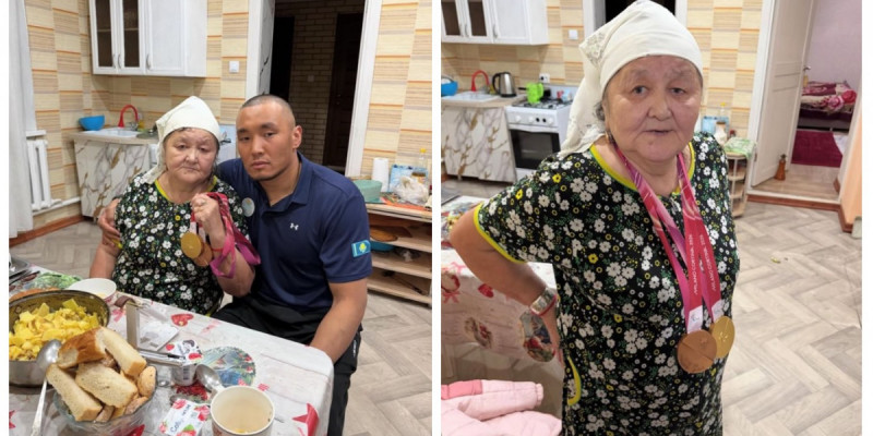 Ербол Хамитов Паралимпиада алтынын апасына табыстады (ФОТО)